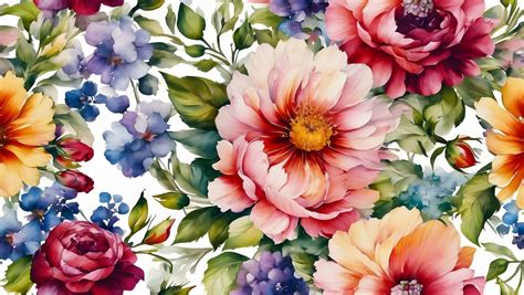 Watercolor Flowers Background Free Stock Photo - Public Domain Pictures