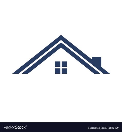 Minimalist roof simple graphic Royalty Free Vector Image