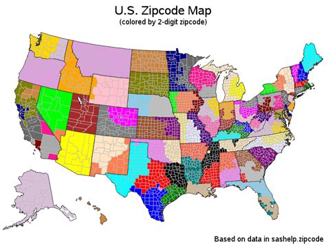 U.S. Zipcode Map