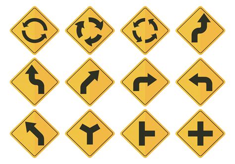 Road Sign Arrow Vectors - Download Free Vector Art, Stock Graphics & Images