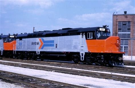 original slide, AMTK, Amtrak, SDP40F #501, 1973 -- Antique Price Guide ...