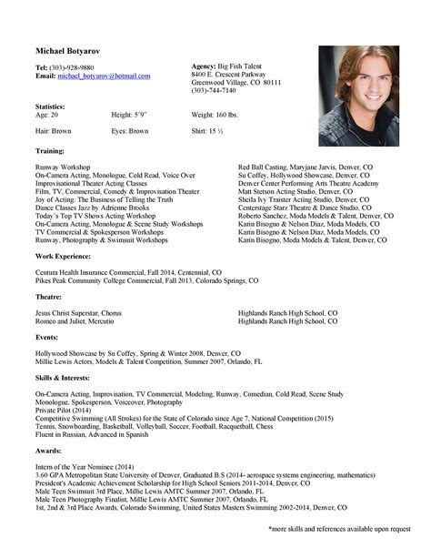 50 FREE Acting Resume Templates (Word & Google Docs) ᐅ TemplateLab