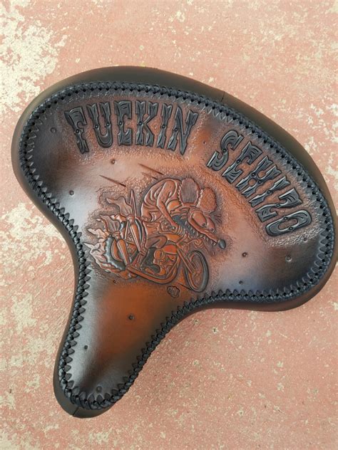 Hand Tooled Motorcycle Seats – Duane Ballard Custom Leather