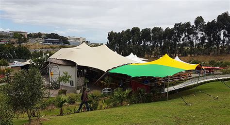 Custom Stretch Tent Installation for a Floating Jetty