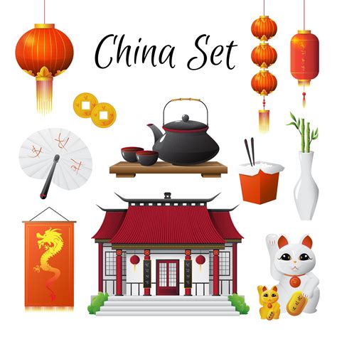 China Culture Traditions Symbols Collection 483949 Vector Art at Vecteezy