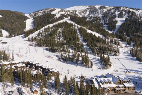 Aerial View of Whitefish Mountain Resort - GravityShots.com