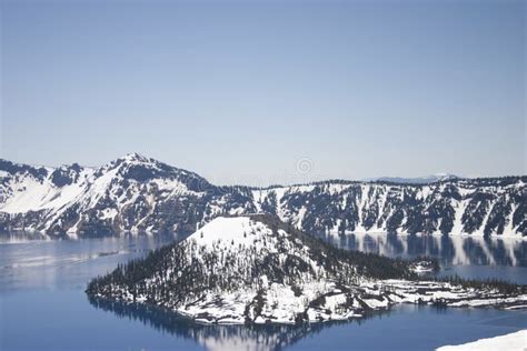 Crater Lake - Wizard Island Stock Image - Image of landscape ...