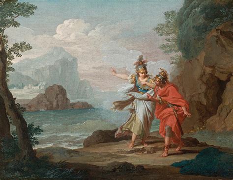 Athena Appearing to Odysseus to Reveal the Island of Ithaca Painting by Giuseppe Bottani - Pixels