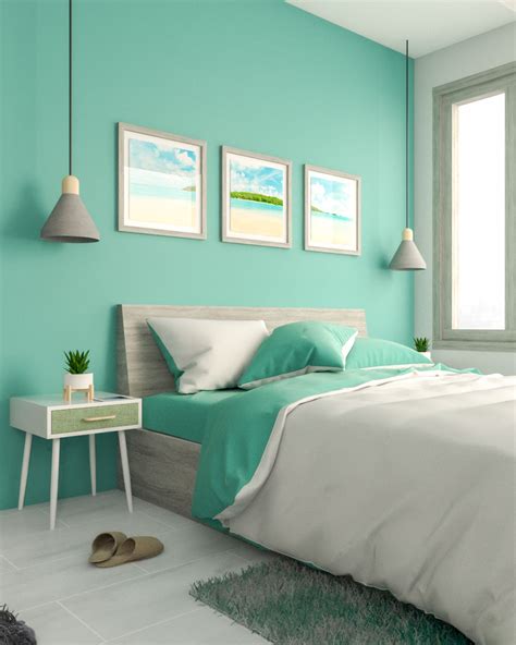 Teal and Grey Bedroom Decor Idea - roomdsign.com