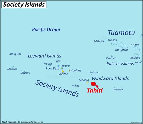 Tahiti Island Map