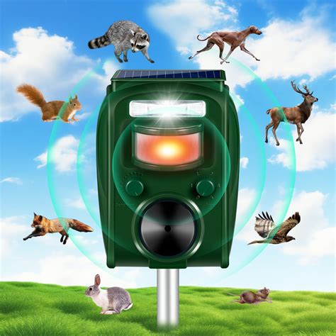 Amazon.com: Ultrasonic Animal Repeller, Outdoor Animal Deterrent Solar Dog Chaser, Ultrasonic ...