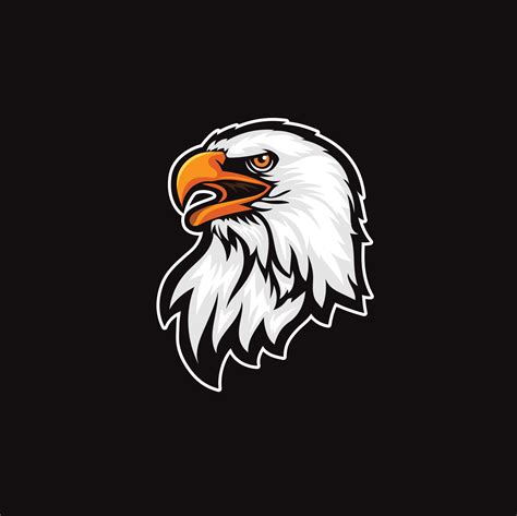 Eagle head logo vector Template on black background 3543093 Vector Art at Vecteezy