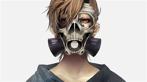 16+ Face Mask Anime Boy With Hoodie And Mask