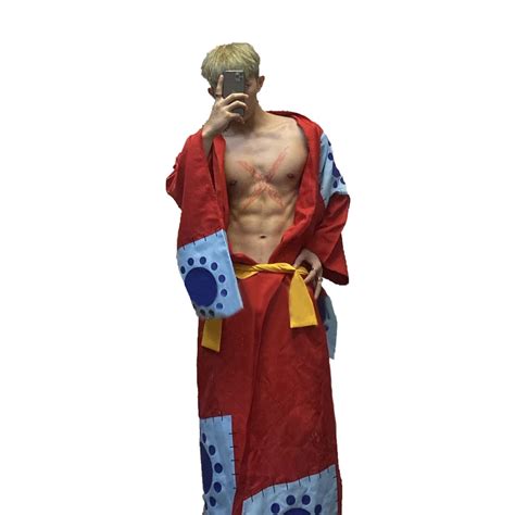 Anime One Piece Cosplay Monkey D Luffy Wano Country Arc Cosplay Costume Hat Kimono Yukata Outfit ...