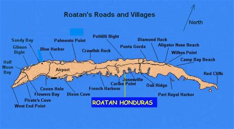 Map Honduras Roatan - Share Map