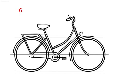 Bike Drawing » How to draw an Bike Step by Step