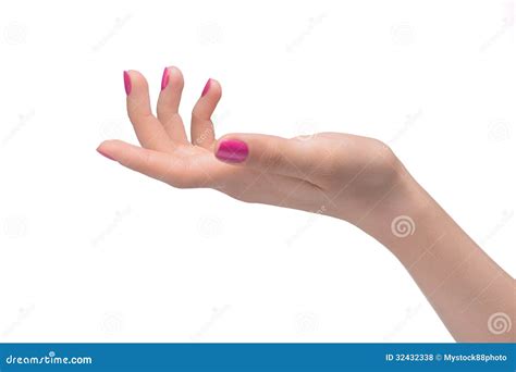 Hand Gesture. Close-up Of Female Hand Gesturing While Isolated O Stock Photo - Image of ...