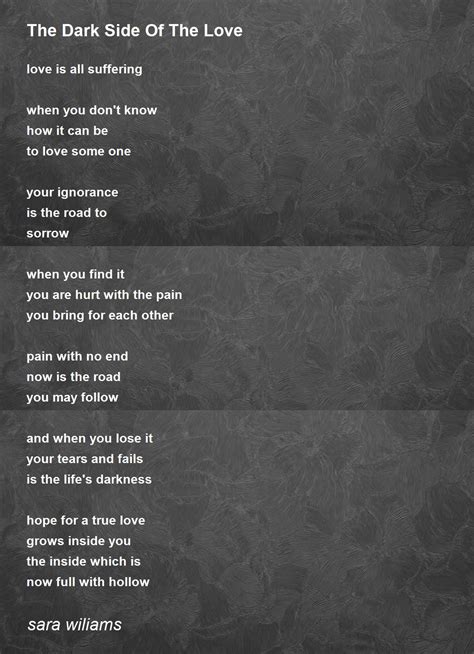 Dark Love Poems For A Girl