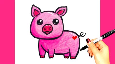 Hướng dẫn cách vẽ CON HEO (lợn) _ How to draw a Pig/THƯ_VẼ | Tổng quát ...