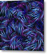 Palm Leaf Pattern 4 - Tropical Leaf Pattern - Blue, Purple, Violet ...