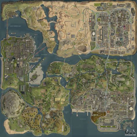 The new map in HD for GTA San Andreas