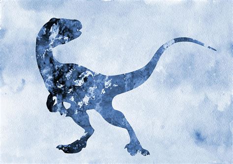 Velociraptor-blue Digital Art by Erzebet S | Fine Art America