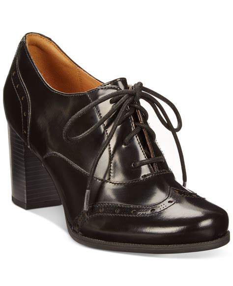 Clarks Leather Artisan Women's Ciera Brine Oxford Shooties in Black Leather (Black) - Lyst