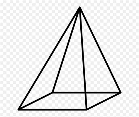 Square Pyramid Solid Geometry Cone Rectangle - Square Pyramid Png ...