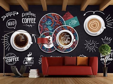 Vintage Coffee Wallpaper Mural | Coffee wall decor, Coffee wallpaper, Wall murals