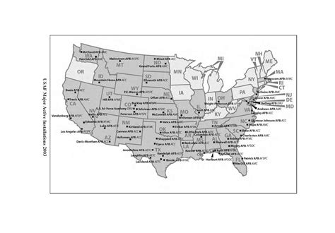 Us Air Force Bases In Usa Map - Fulvia Christabel