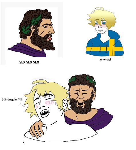 chad (mediterranean) sex twinkjak (swede) | Wojak Comics | Know Your Meme