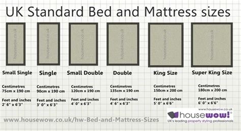 Bed Size Chart Cm