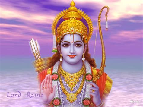 Lord Shri Ram With Natural Background HD Wallpaper