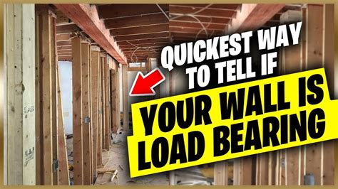 The fastest ways to tell if your wall is load bearing or not! - YouTube