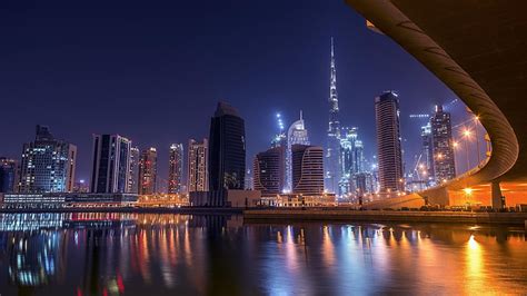 HD wallpaper: dubai, city lights, 8k, uae, downtown, water, united arab emirates | Wallpaper Flare