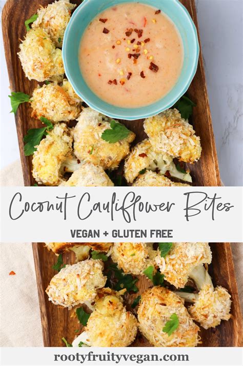 Vegan Coconut Cauliflower Bites - Rooty Fruity Vegan