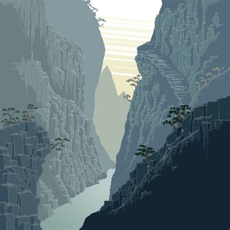 [OC] My First Pixel Art Landscape : r/PixelArt