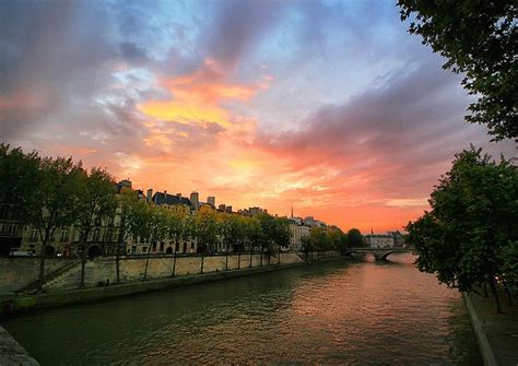 Seine At Sunset | Sunset, Wonders of the world, Sunset photos