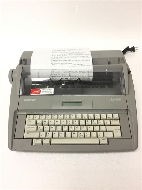 BROTHER SX-4000 Electronic Typewriter w/Ribbon WORKING for Sale - electronic-circuits-diagrams.com