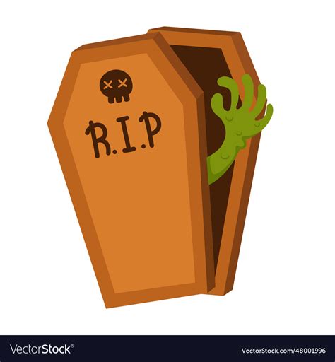 Halloween coffin icon Royalty Free Vector Image