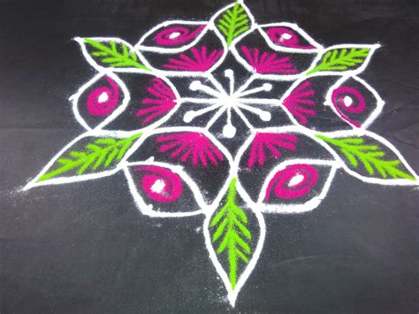 #92 - Simple Kolam Design Art, 7x4 Dots, Easy Rangoli Designs, Latest ...