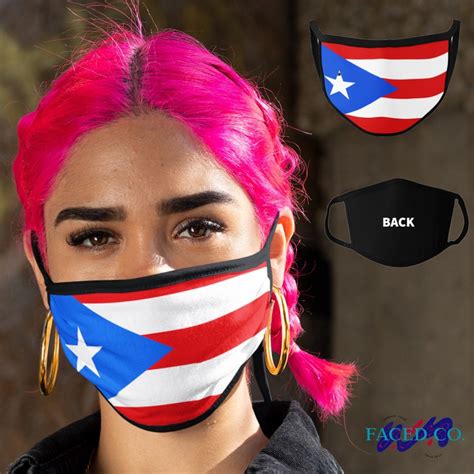 Puerto Rican Flag Masks Puerto Rican Flag Mask with Filter | Etsy