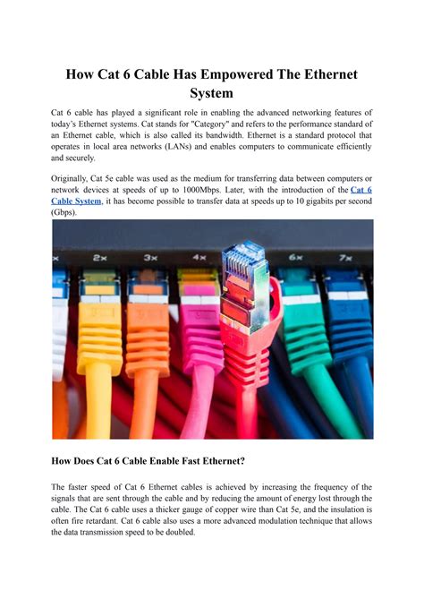 Why One Should Use Cat 6a Cable? by DINTEK Electronic Limited - Issuu