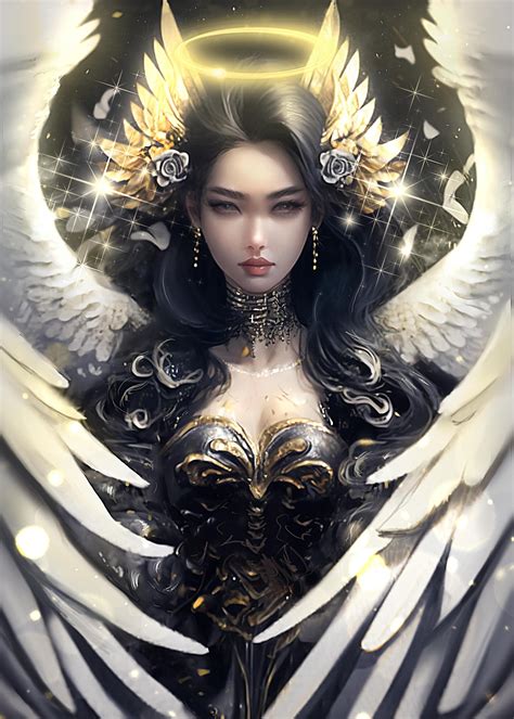 ArtStation - Tsundere Anime Angel With Gold Halo