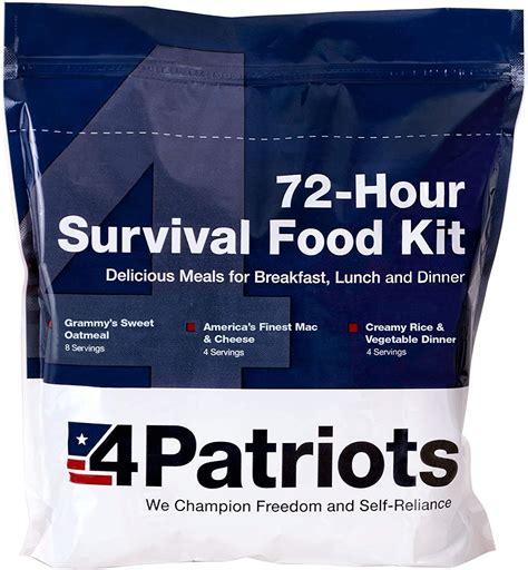 4Patriots Emergency Food Supply – 72-Hour Survival Kit – Freeze Dried Food – 25-Year Shelf Life ...