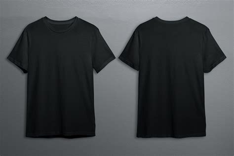 Black T-shirts Mockup PSD