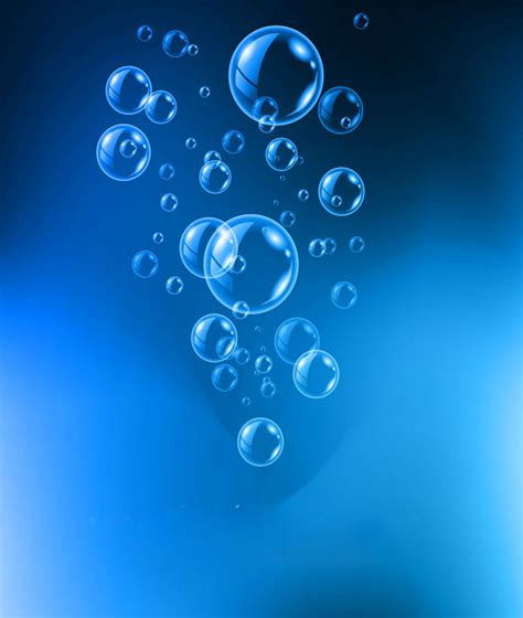 Blue Water Bubbles Background Vector, Water, Bubble, Flat Background Image for Free Download