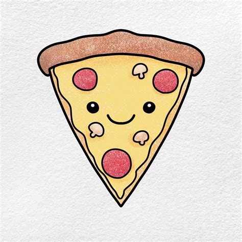 How to Draw a Cute Pizza - HelloArtsy