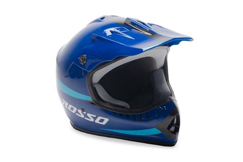 Rosso Off Road Motocross ATV Helmets For Kids in Blue DOT Approved ...