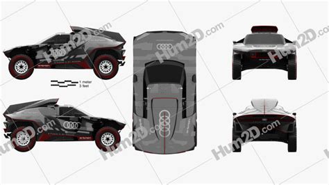 Audi RS Q e-tron Dakar Rally 2022 Blueprint in PNG - Download Vehicles Clip Art Images